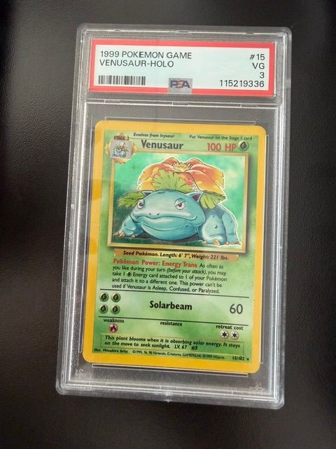 1999 Venusaur Holo PSA 3 15/102