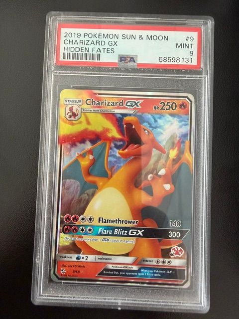 Charizard GX Hidden Fates Sun &amp; Moon #9 PSA 9