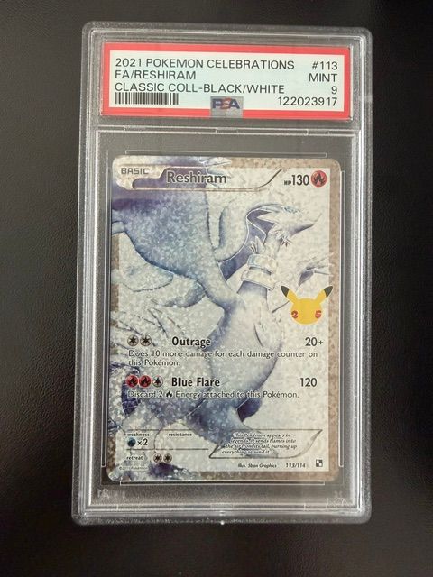 Reshiram 2021 Celebrations #113 PSA 9