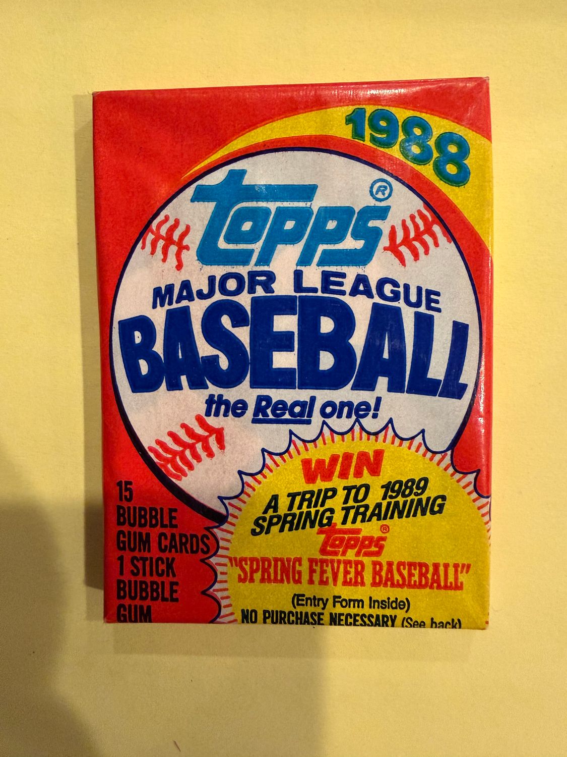 1988 Topps Baseball Wax Pack