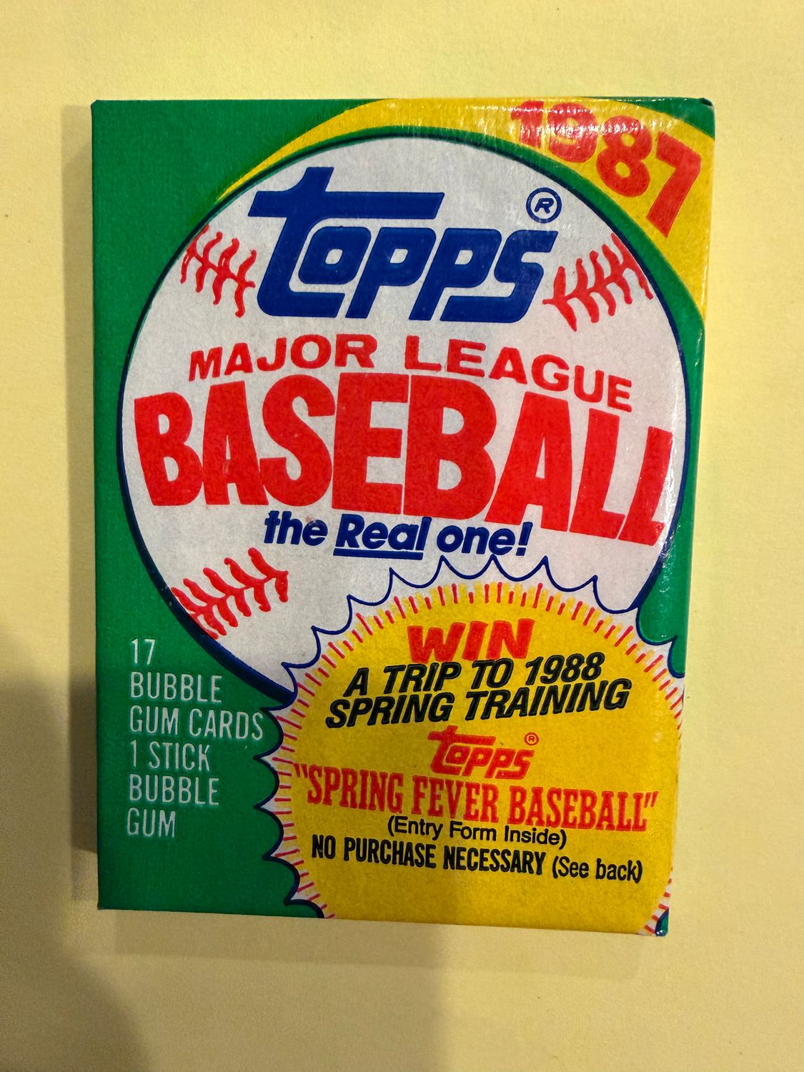 1987 Topps Baseball Wax Pack