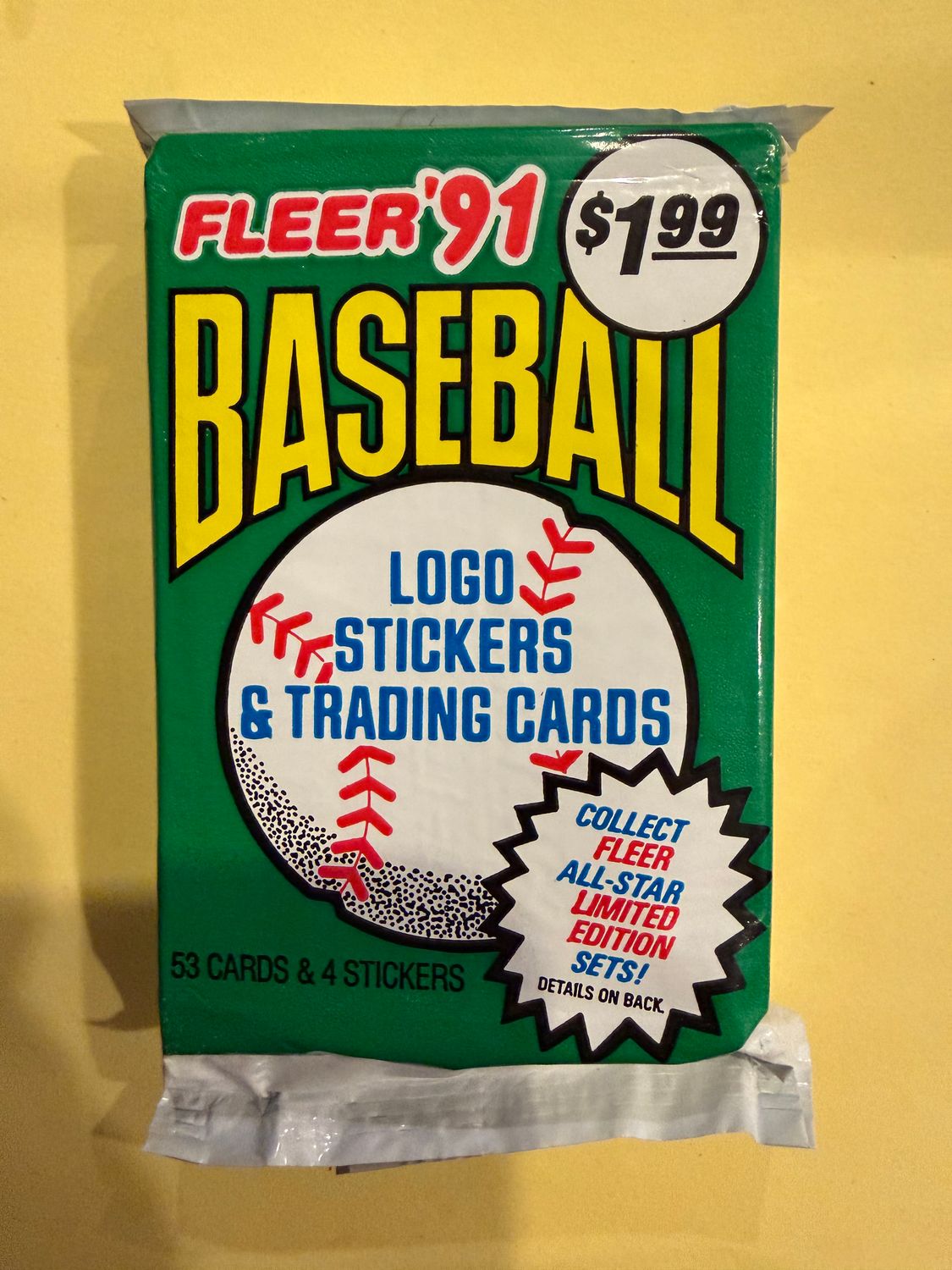 1991 Fleer Baseball Jumbo Pack GREEN