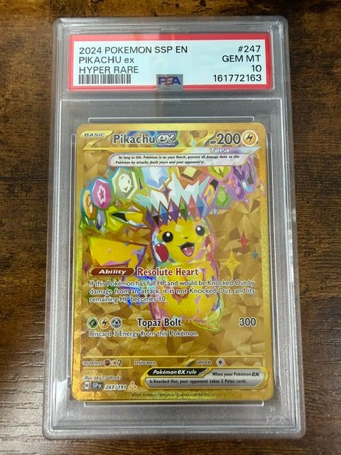 2024 Pokemon Surging Sparks Pikachu Hyper rare PSA 10
