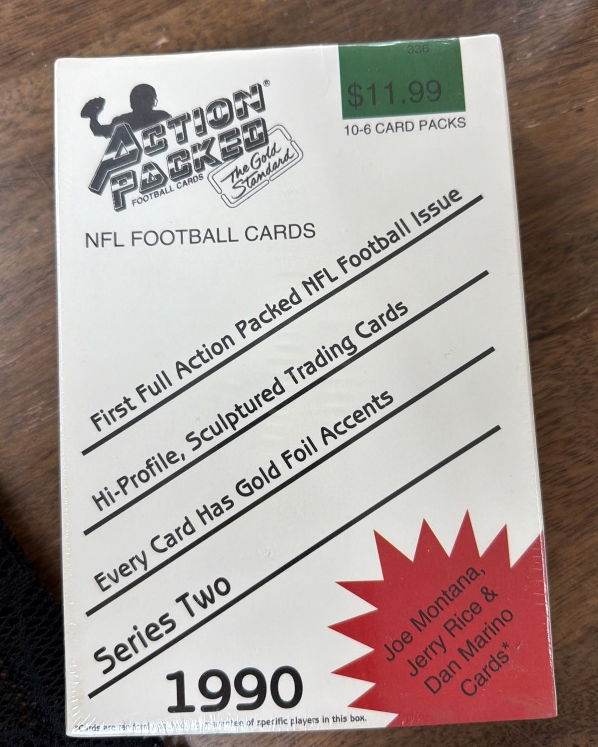 1990 Action Packed Football Cards Box