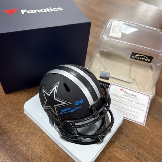 CeeDee Lamb Signed Cowboys Eclipse Mini Helmet