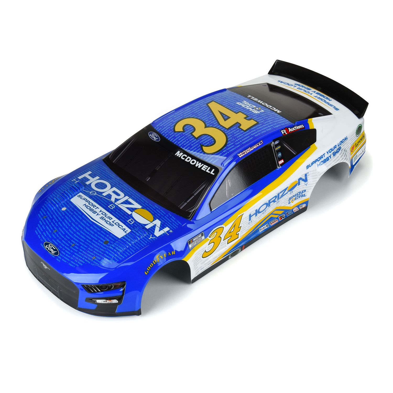 Arrma Infraction 6S Limited Edition No.34 Ford Mustang NASCAR Cup Series Body #ARA410017