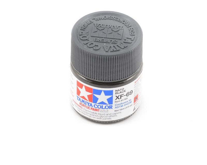 #81769 Tamiya XF-69 Flat Nato Black Acrylic Paint (10ml)