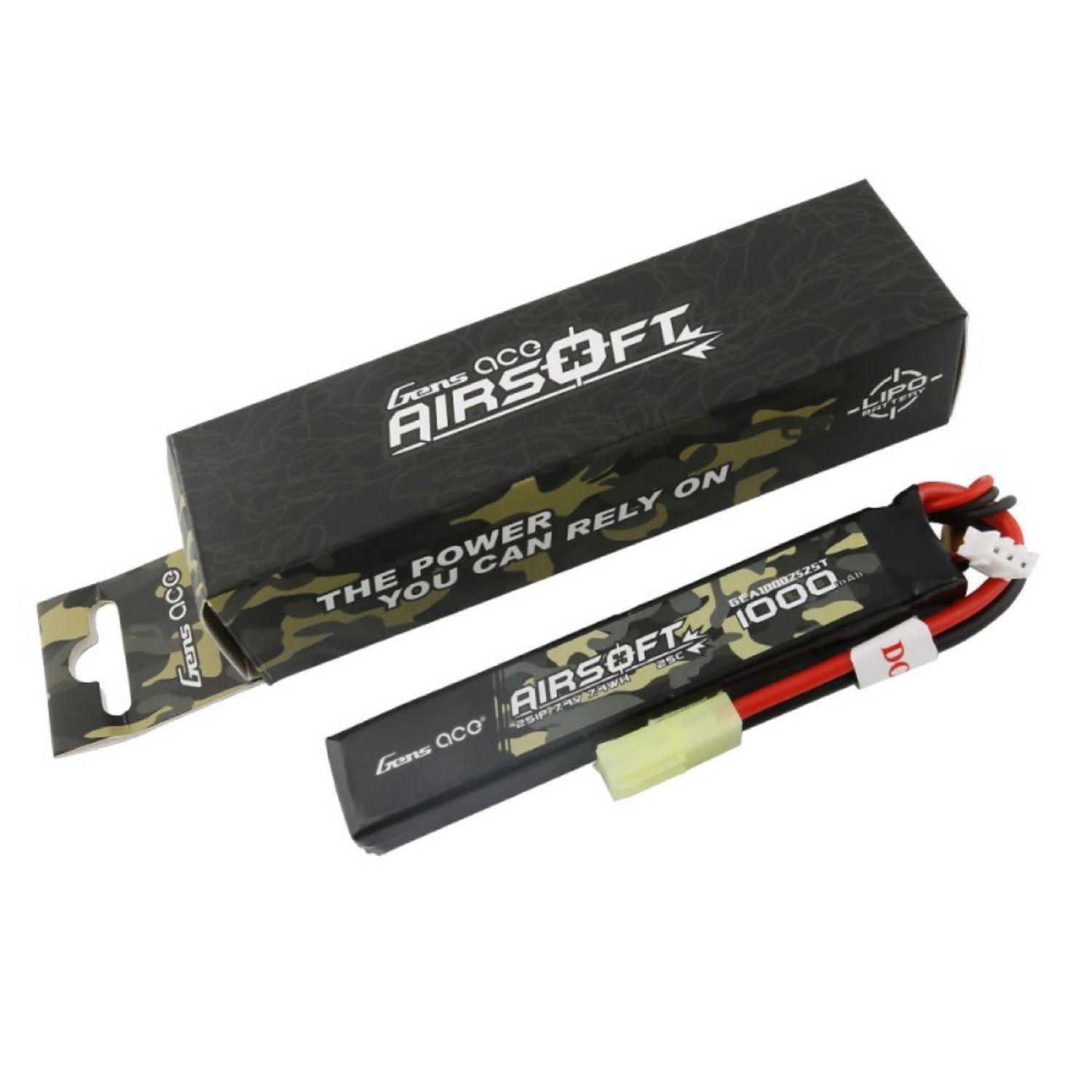 Summer Sale #GEA10002S25T Gens Ace 2S 25C Airsoft Battery w/Tamiya Plug (7.4V/1000mAh)
