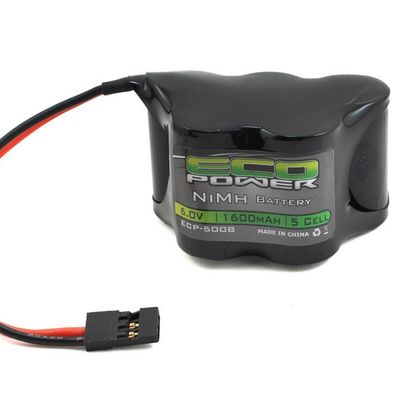 EcoPower 5-Cell NiMH 2/3A Hump Receiver Battery Pack (6.0V/1600mAh) #ECP-5008
