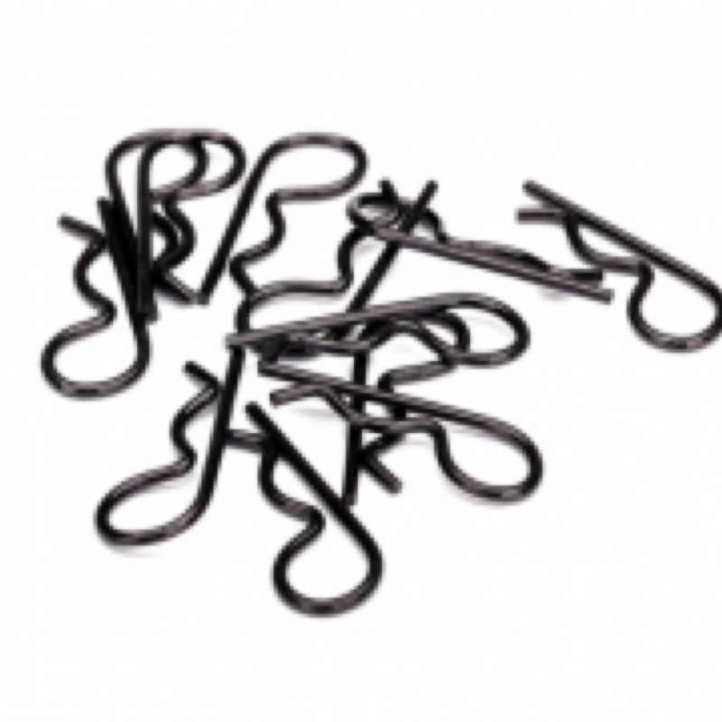 #3934A Traxxas Large Heavy Duty Body Clips (Black)