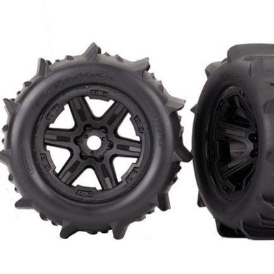 #8674 Traxxas Paddle Tires 3.8" Pre-Mounted w/Monster Truck Wheels (Black) (Standard) #8674 Traxxas Paddle Tires 3.8" Pre-Mounted w/Monster Truck Wheels (Black) (Standard)