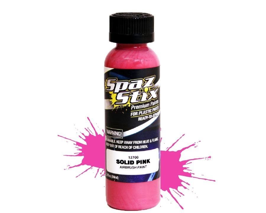 #12700 Spaz Stix - Solid Pink Airbrush Ready Paint, 2oz Bottle
