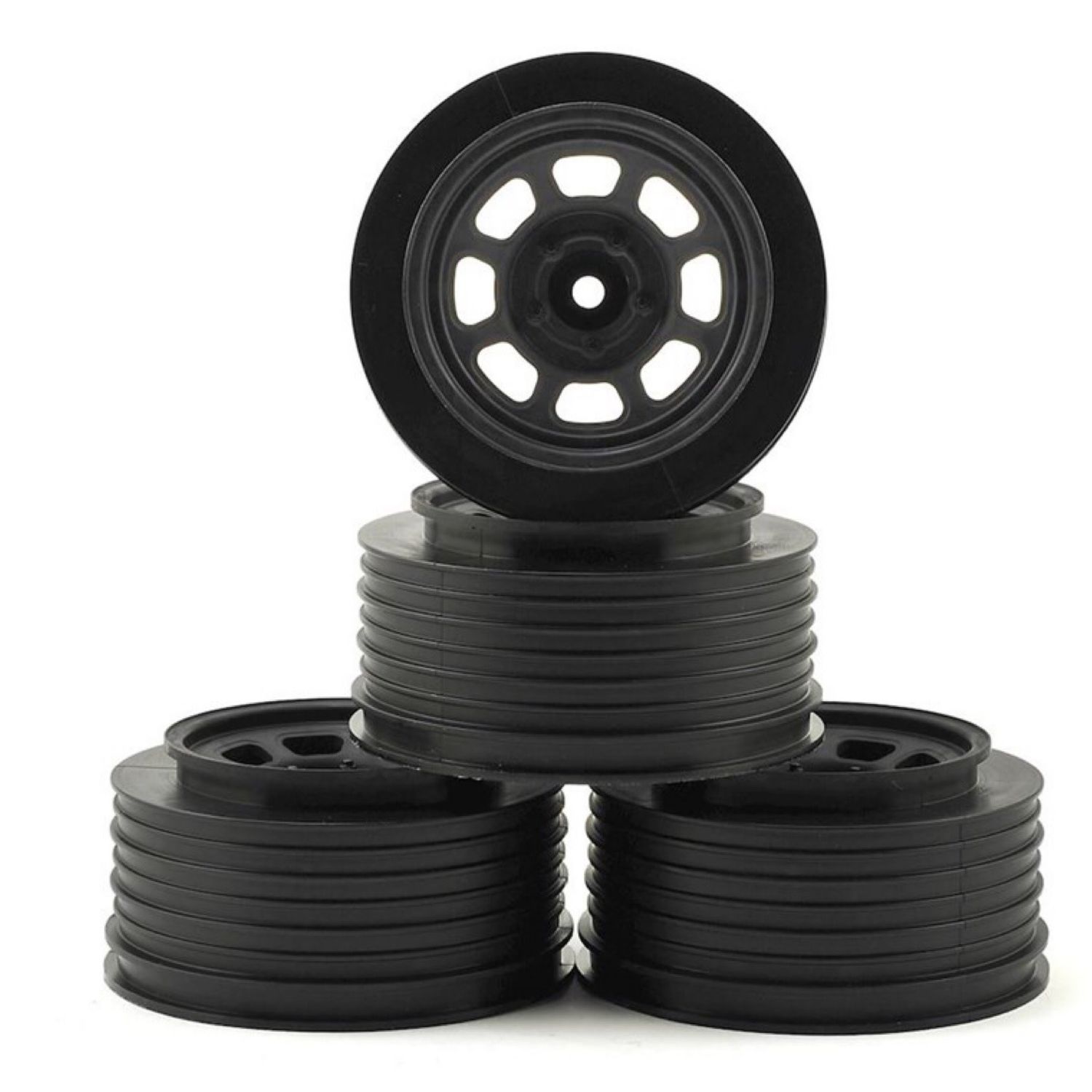 DE Racing Speedway Short Course Wheels (Black) (4) (21.5mm Backspace) (Slash Rear) w/12mm Hex #DER-DS4-RB