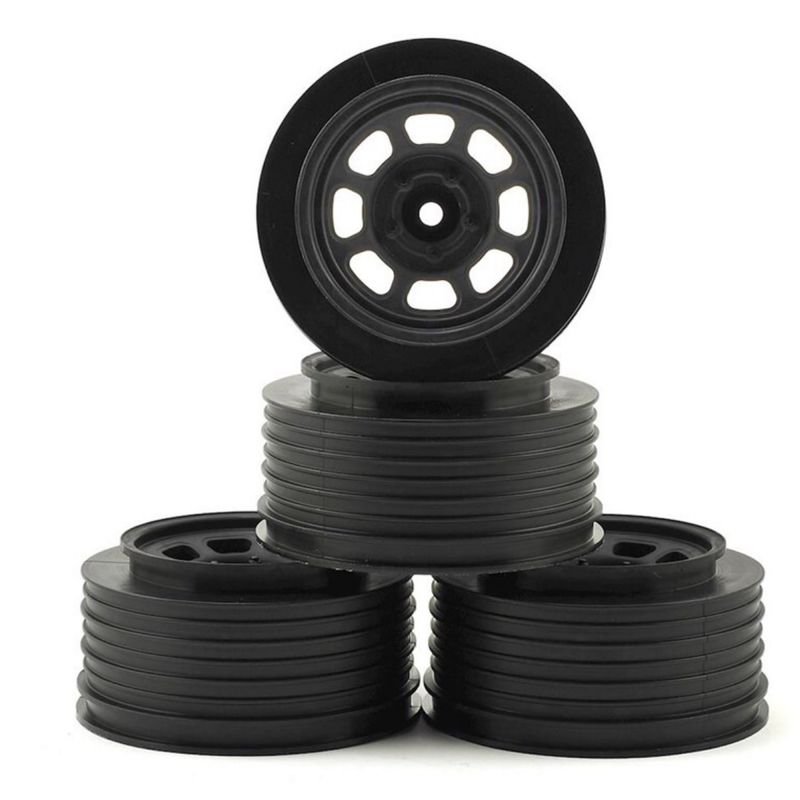 DE Racing Speedway Short Course Wheels (Black) (4) (21.5mm Backspace) (Slash Rear) w/12mm Hex #DER-DS4-RB