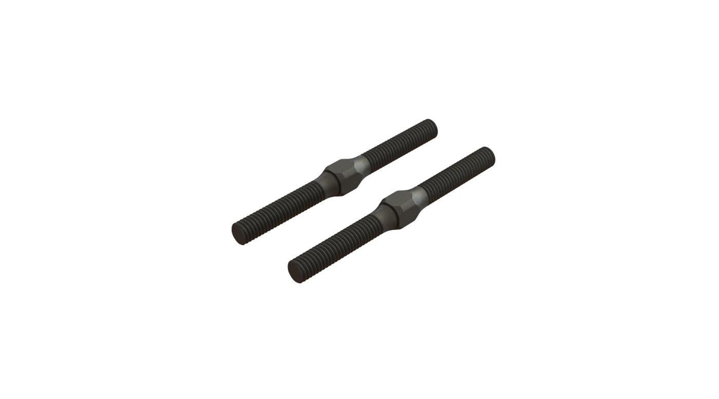 #ARA30542 Arrma Steel Turnbuckle, M4 x 48mm, Black (2)
