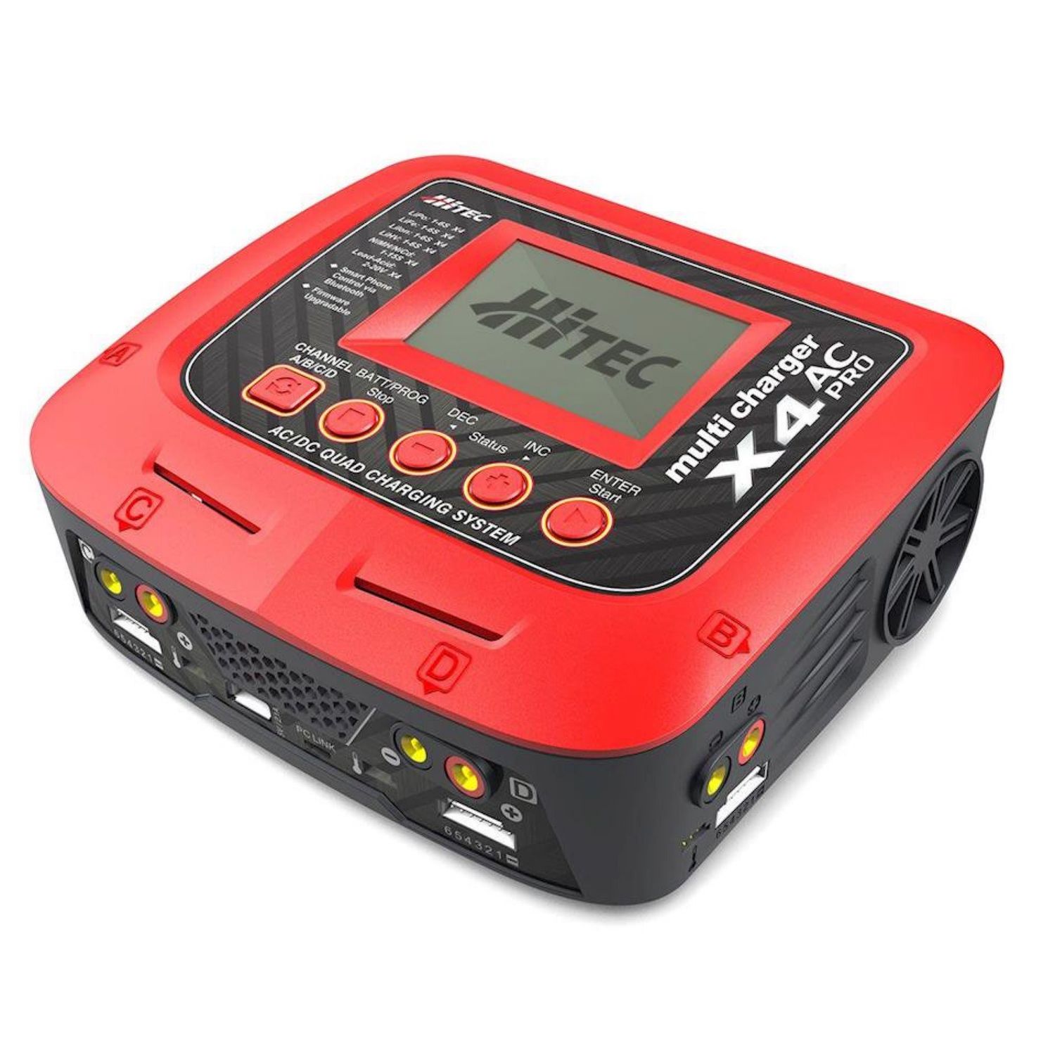 #44254 Hitec X4 AC Pro Four Port AC/DC Multi-Charger (6S/10A/300W)