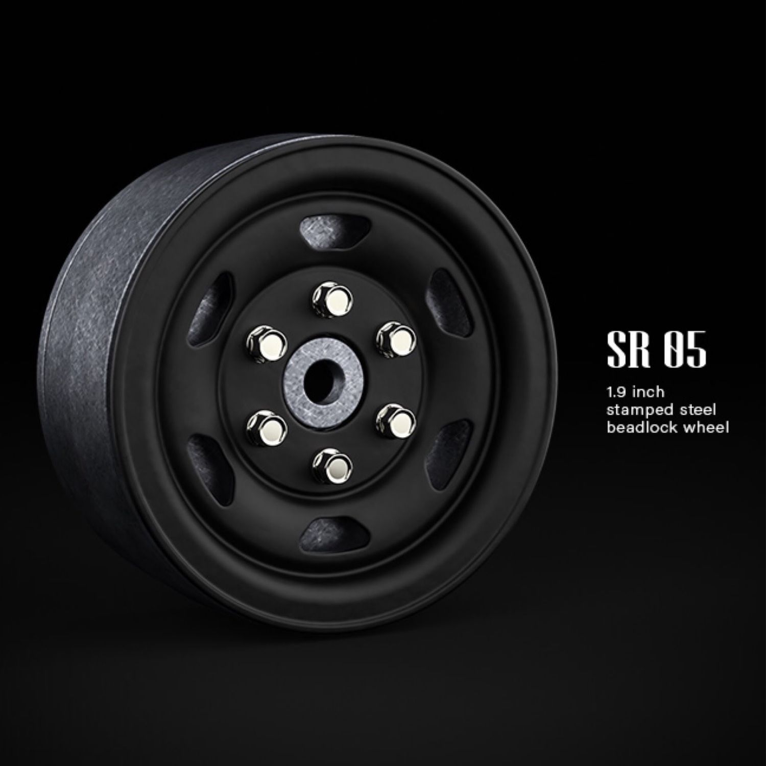 Gmade SR05 1.9″ Beadlock Wheels (Matte Black) (2) #GM70504