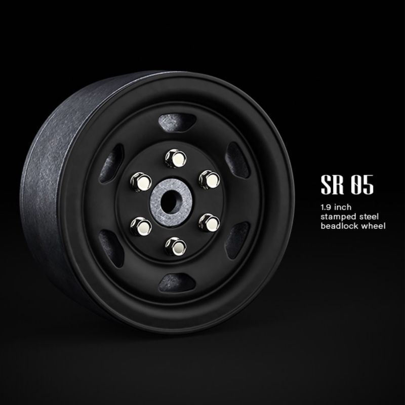Gmade SR05 1.9″ Beadlock Wheels (Matte Black) (2) #GM70504