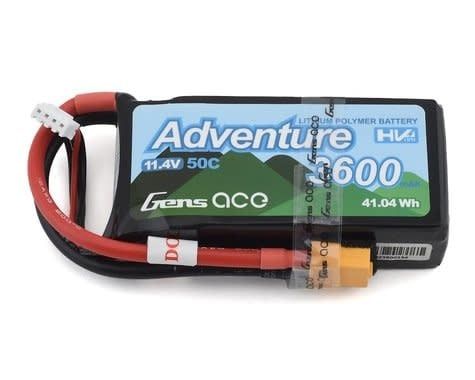 #GEA36003S50X6 Gens Ace Adventure 3S 50C LiHV Battery Pack (11.4V/3600mAh) w/XT-60 Connector