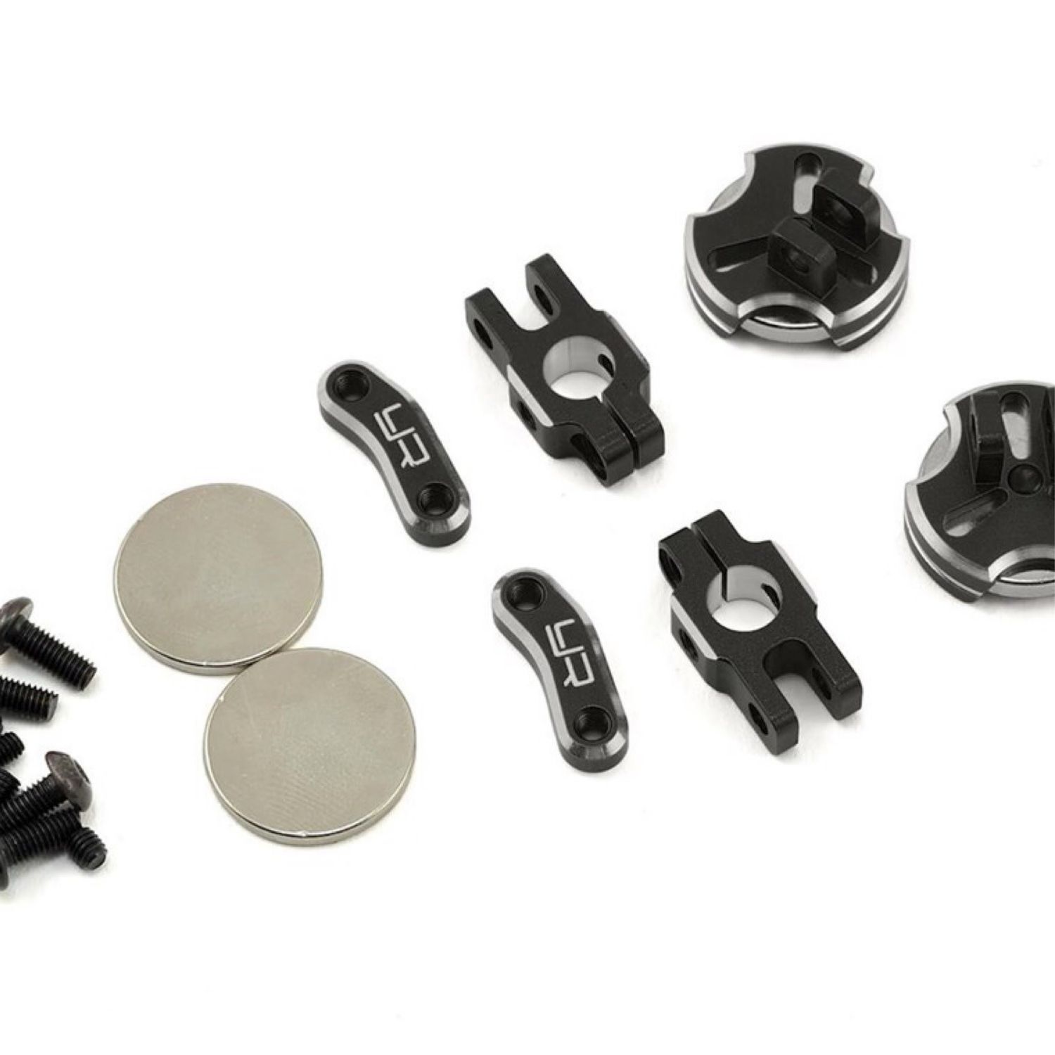 Yeah Racing Aluminum CNC Magnetic Body Mount 2pcs Black #YA-0531BK