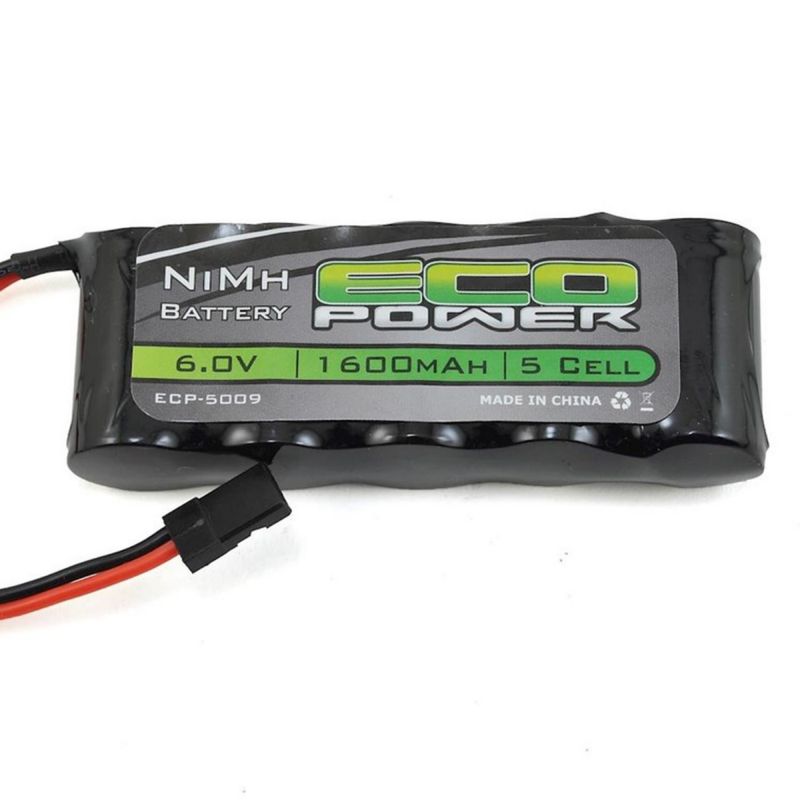 #ECP-5009 EcoPower 5-Cell NiMH Stick Receiver Battery Pack (6.0V/1600mAh)