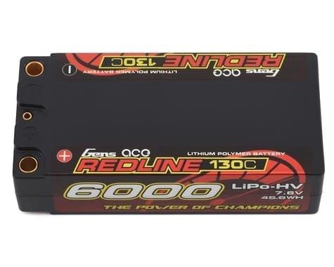 Summer Sale #GEA60002S13D5 Gens Ace Redline 2S 130C LiHV Battery Pack w/5mm Bullets (7.6V/6000mAh)