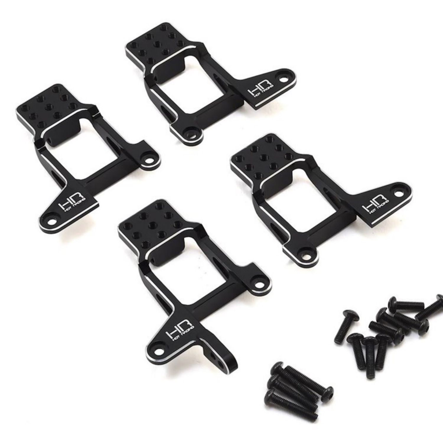 #TRXF28M01 Hot Racing Traxxas TRX-4 Aluminum Shock Tower Hoops (Black)