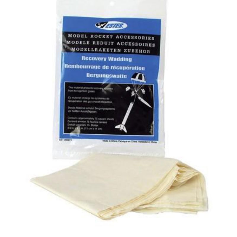 #2274 Estes Rockets - Recovery Wadding, for Model Rockets (72 squares)