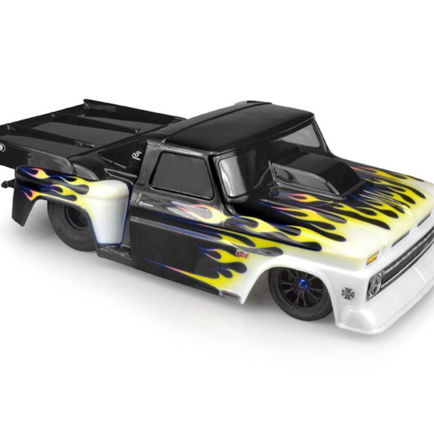 #0373 JConcepts 1966 Chevy C10 Step-Side Street Eliminator Drag Racing Body (Clear)