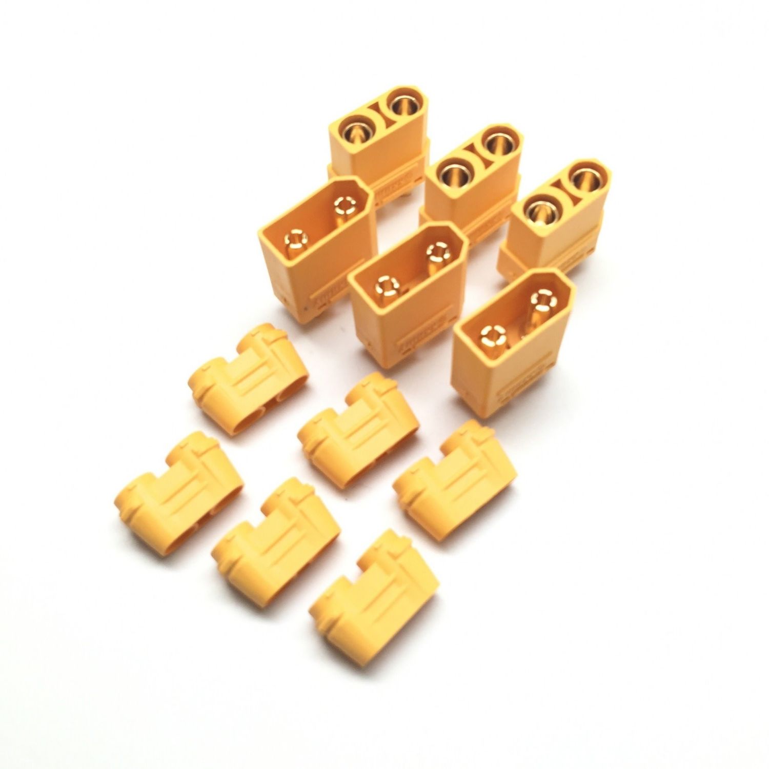 #MCL4115 Maclan XT90 Connector (3 Female/3 Male) (Yellow)
