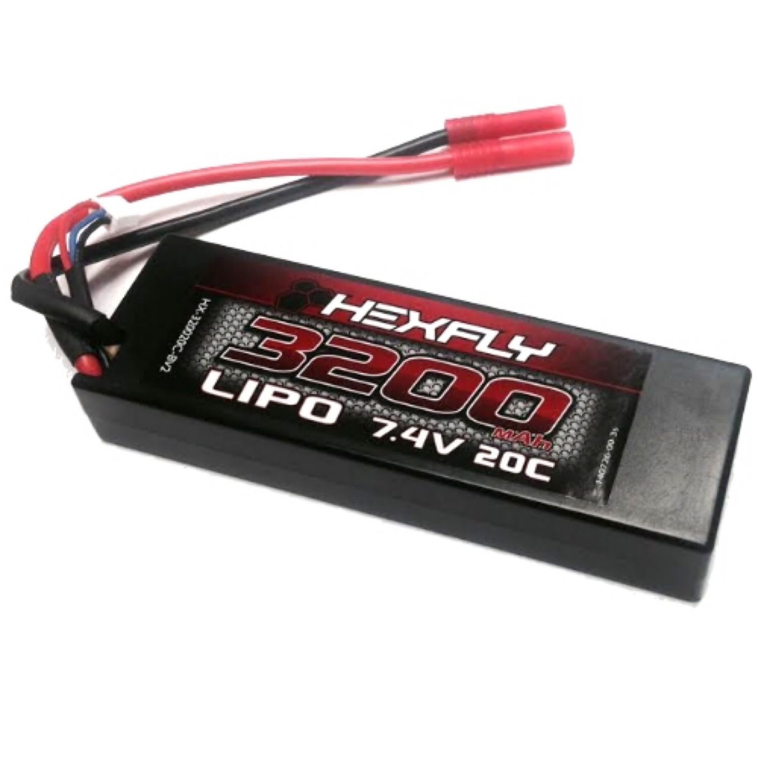Summer Sale #HX-320020C-BV2 RedCat Hexfly 2S 20C LiPo Battery Pack w/Banana Plug (7.4V/3200mAh)