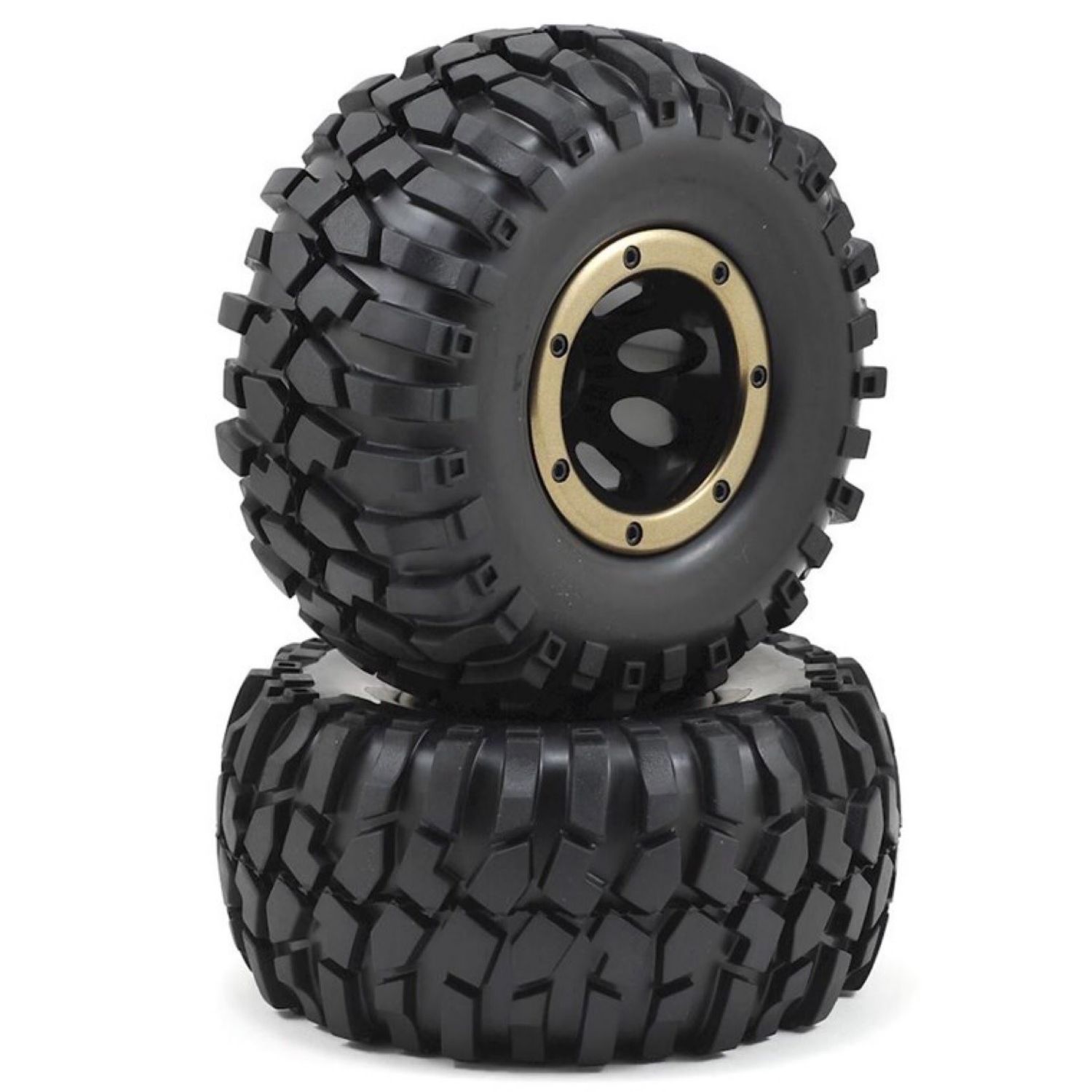 #18072 Redcat Pre-Mounted Crawler Tire w/Secure Ring Rim (2)