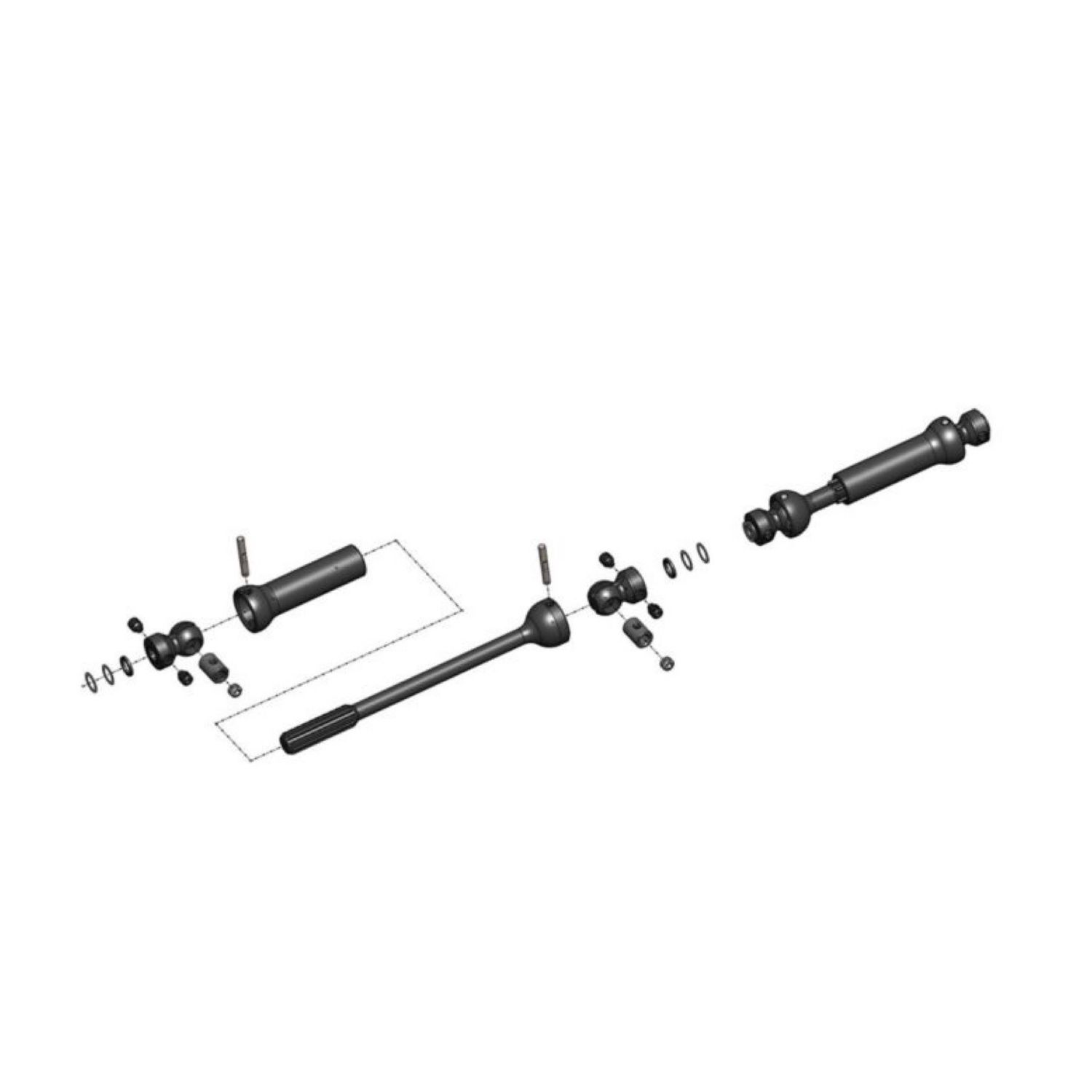 #18325  MIP X-Duty Axial SCX10 II Center Drive Kit (12.3" Wheelbase)