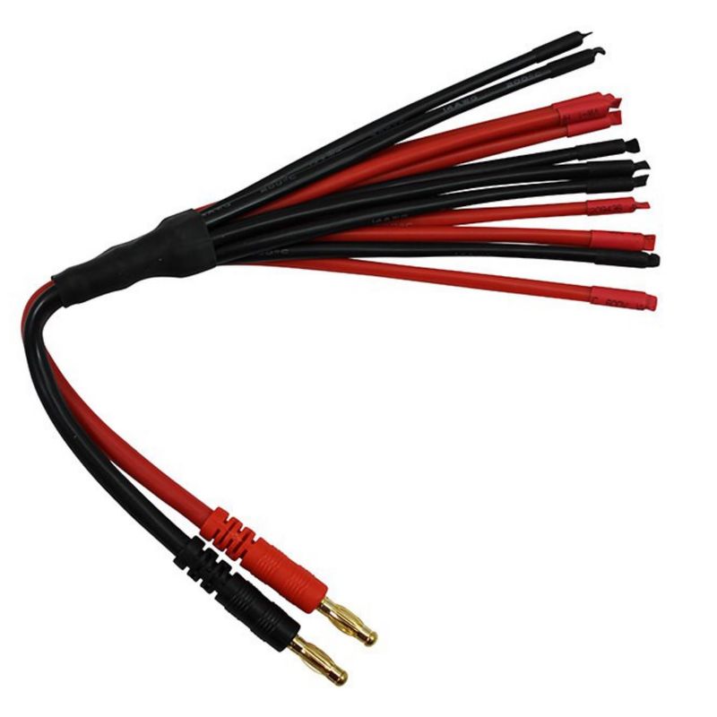 Progressive RC Parallel 6x Bare To 4mm Bullet Charge Cable #AC-PBC