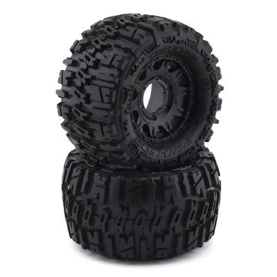 #PRO117010  Pro-Line Trencher 2.8" Tires w/Raid 6x30 Wheels (2) (M2) (Black) w/Removable Hex