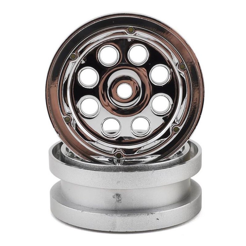 #RER11341 RedCat Racing Gen8 Non-Beadlock 1.9" Wheels (Chrome) (2)