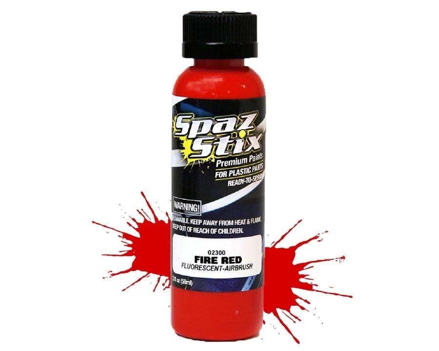 #02300 Spaz Stix "Fire Red" Fluorescent Paint (2oz)