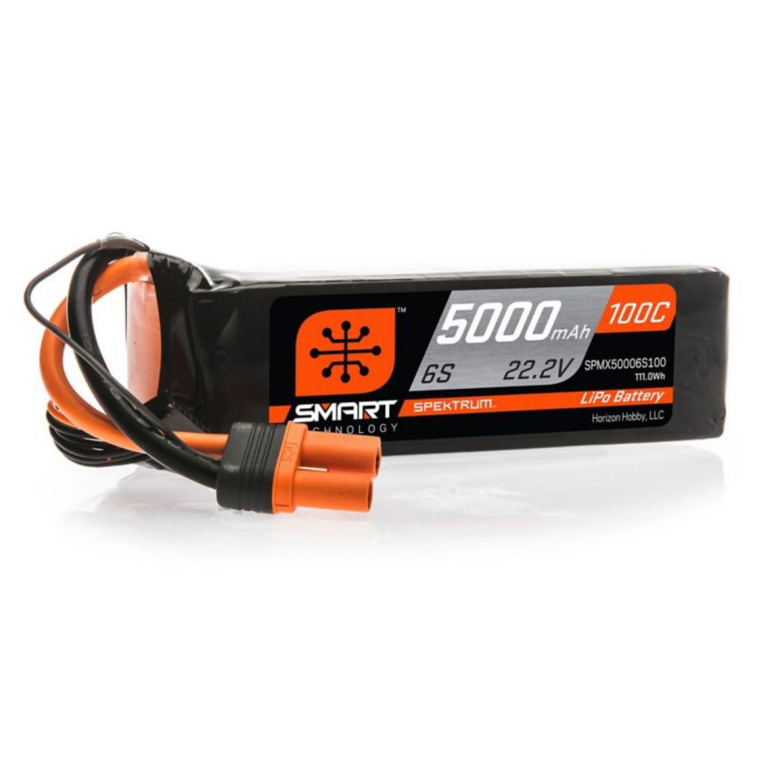 #SPMX50006S100 Spektrum RC 6S Smart LiPo 100C Battery Pack w/IC5 Connector (22.2V/5000mAh)