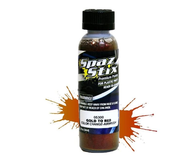 #05300 Spaz Stix Multi Color Change Airbrush Paint (Gold To Red) (2oz)