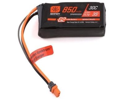 #SPMX8503S30 Spektrum RC 3S Smart G2 LiPo 30C Battery Pack w/IC2 Connector (11.1V/850mAh)