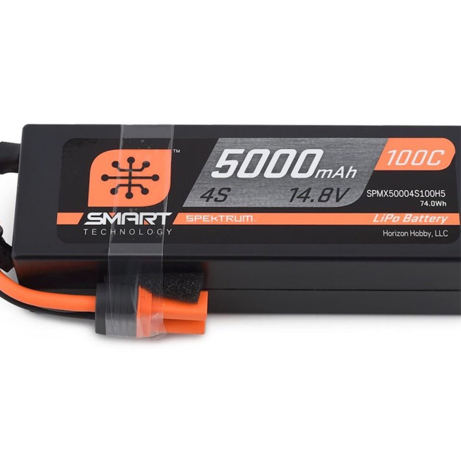 #SPMX50004S100H5 Spektrum RC 4S Smart LiPo Hard Case 100C Battery Pack w/IC5 Connector (14.8V/5000mAh)