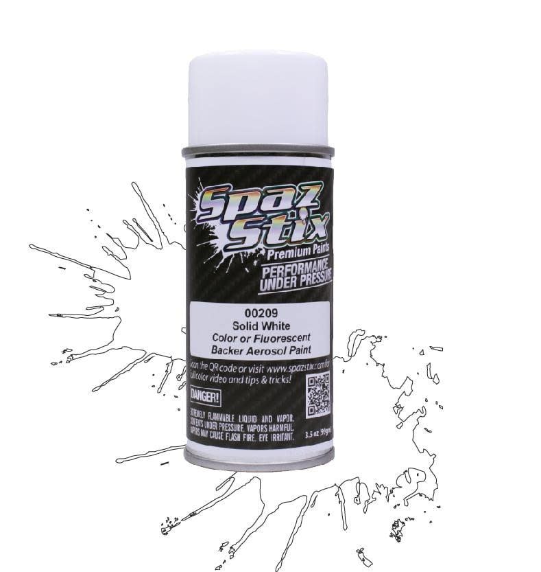 #00209 Spaz Stix - Solid White / Glow Backer Aerosol Paint, 3.5oz