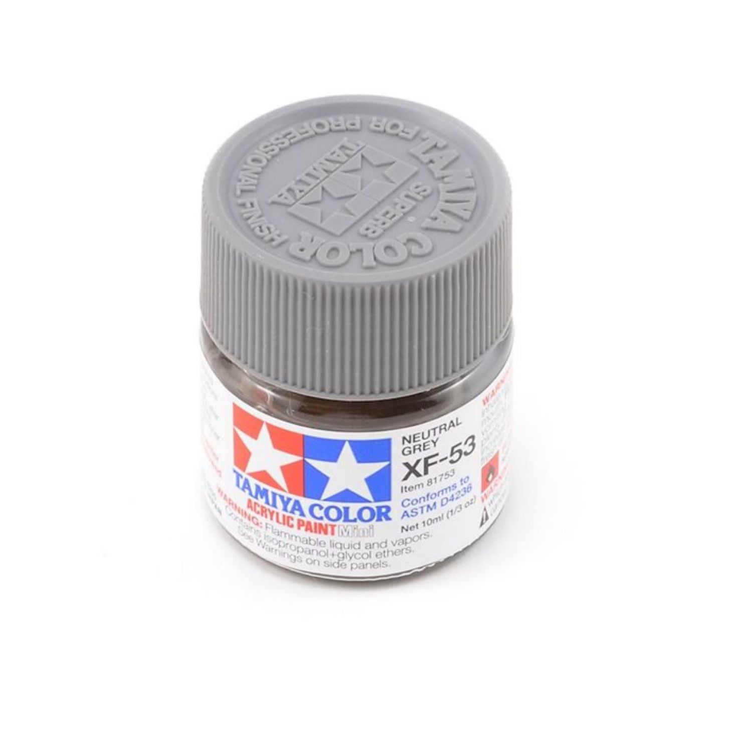 #81753 Tamiya XF-53 Acrylic Mini Flat Neutral Gray Paint (10ml)