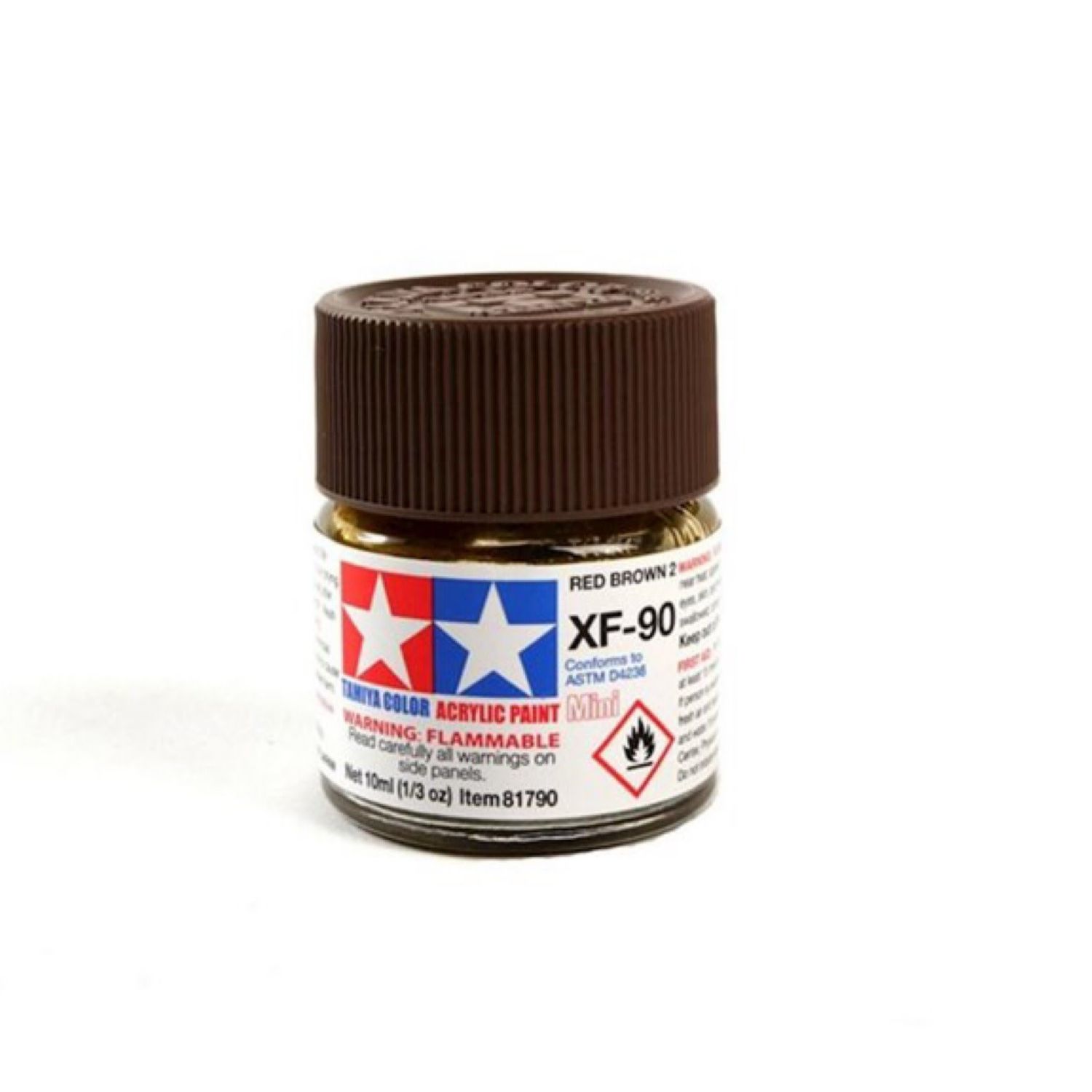 #81790 Tamiya XF-90 Flat Red Brown 2 Acrylic Paint (10ml)