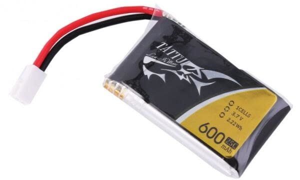 Tattu 25C 1S 3.7 V 600mah Lipo Battery With Molex Plug #2608