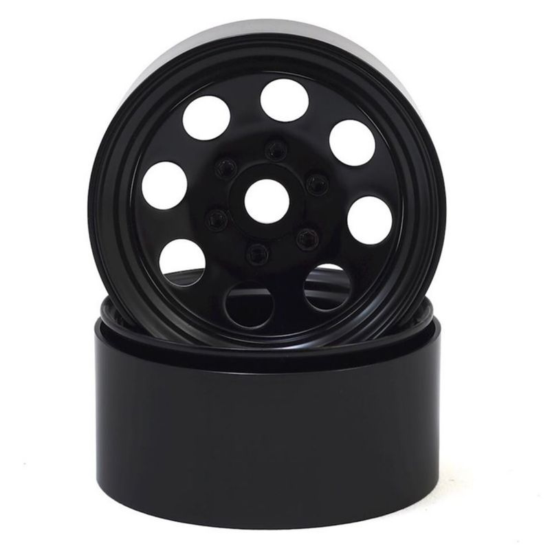#SSD00268 SSD RC 8 Hole 1.9” Steel Beadlock Wheels (Black)