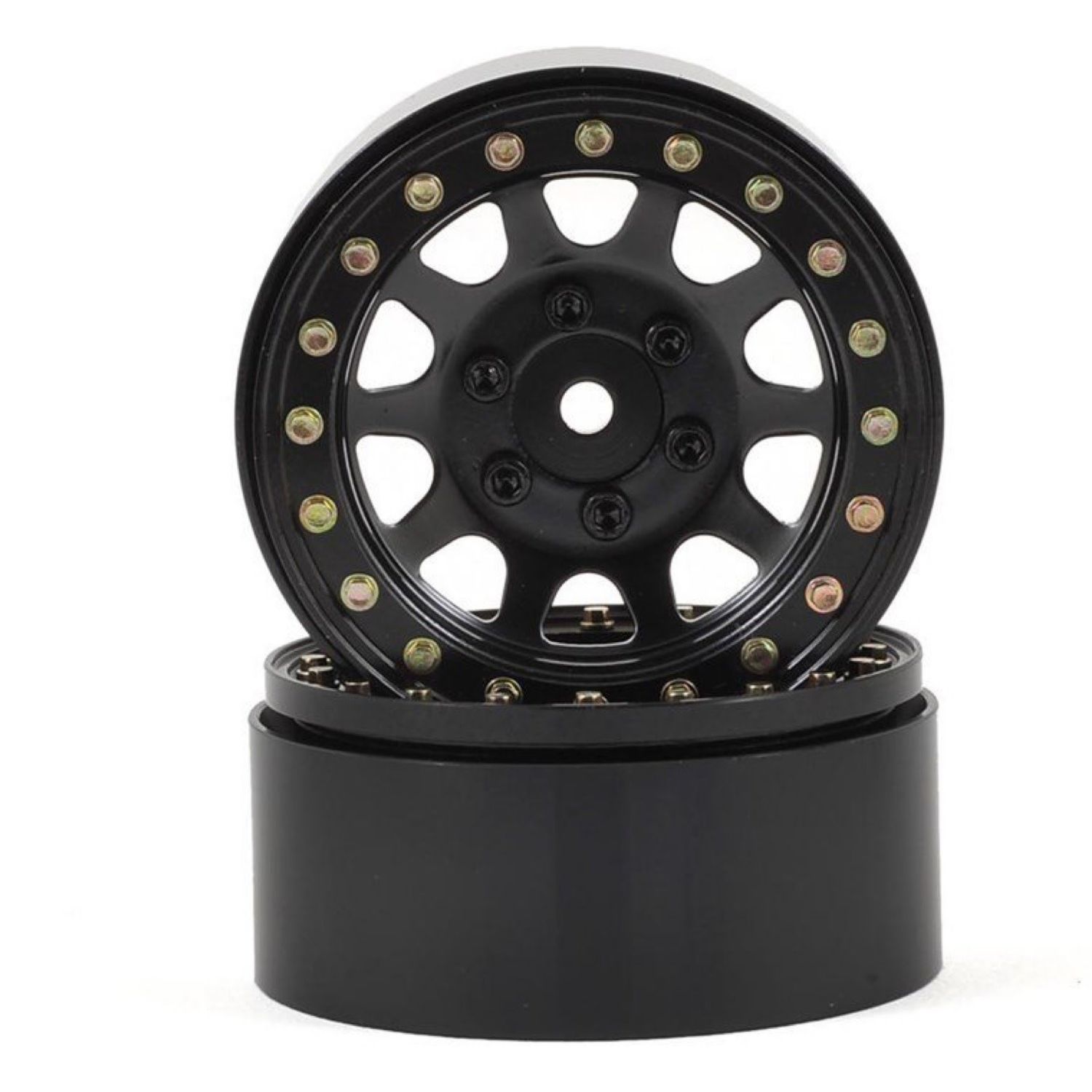 #SSD00003 SSD RC D-Hole 1.9" Steel Beadlock Crawler Wheels (Black) (2)