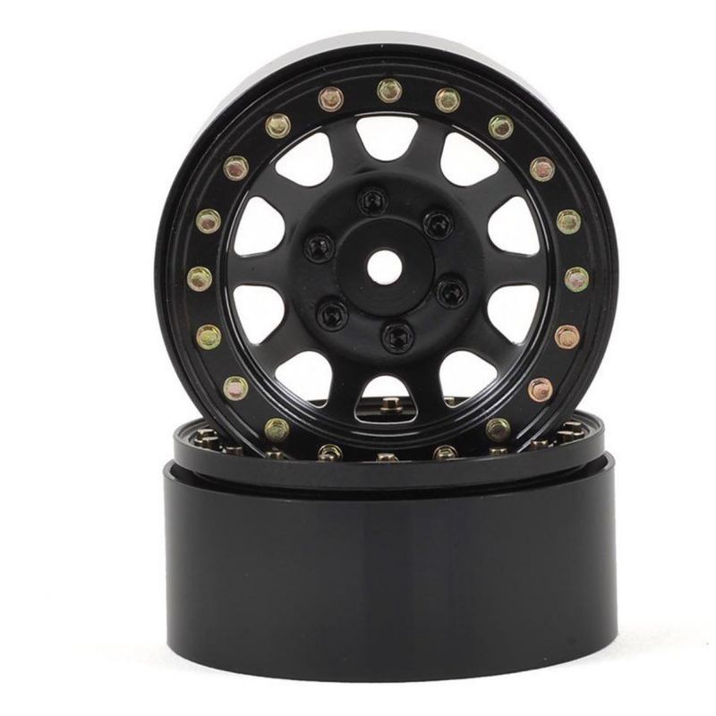 #SSD00003 SSD RC D-Hole 1.9" Steel Beadlock Crawler Wheels (Black) (2)