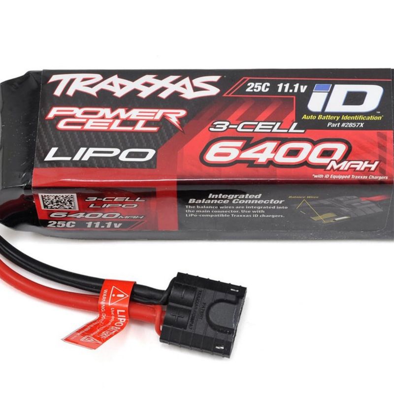 #2857X Traxxas 3S "Power Cell" 25C LiPo Battery w/iD Traxxas Connector (11.1V/6400mAh)
