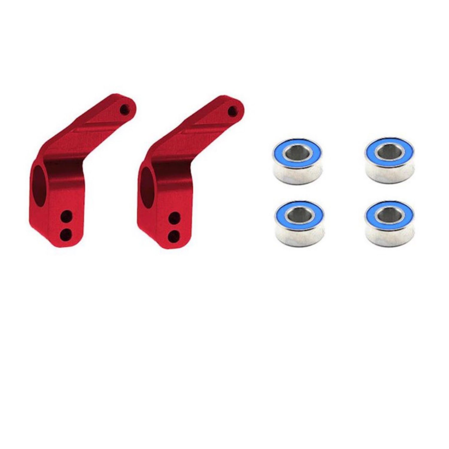 #3652X Traxxas Aluminum Stub Axle Carriers (Red) (4)